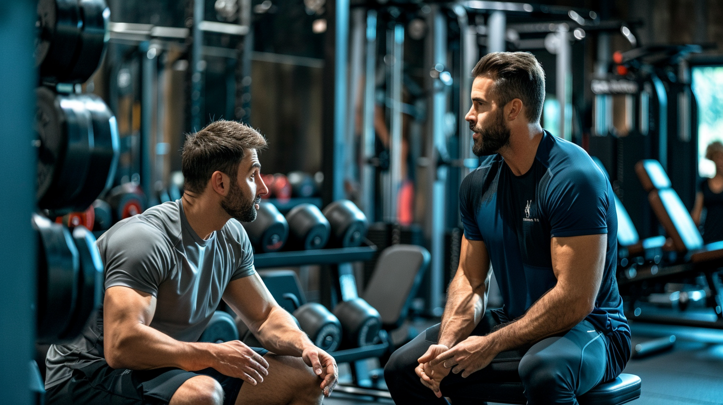 Тренер консультує клієнта